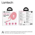 lamtech type c 30a flat charging cable 1m pink lam111825 extra photo 3