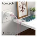 lamtech type c 30a flat charging cable 1m pink lam111825 extra photo 5