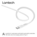 lamtech type c 30a flat charging cable 1m white lam111818 extra photo 2