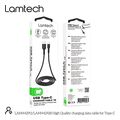 lamtech datacable type c 1m black lam442911 extra photo 5