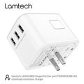 lamtech universal travel adapter with 3xusb 2xtype c outputs 35w lam113850 extra photo 4
