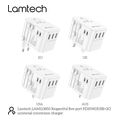 lamtech universal travel adapter with 3xusb 2xtype c outputs 35w lam113850 extra photo 7