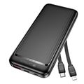 lamtech ultra thin powerbank with type c lightning cables 10000mah 225w black lam114536 extra photo 3
