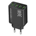 esperanza ezc107k quick power charger 36w 4x usb a qc 30 18w extra photo 1