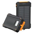 logilink mobile power bank lipo 10000mah usb c in out solar w flashlight black orange extra photo 1