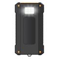 logilink mobile power bank lipo 10000mah usb c in out solar w flashlight black orange extra photo 2