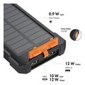logilink mobile power bank lipo 10000mah usb c in out solar w flashlight black orange extra photo 4