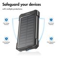 logilink mobile power bank lipo 10000mah usb c in out solar w flashlight black orange extra photo 5