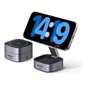 wireless magnetic charger stand 2in1 ugreen 15w qi w526 35278 grey extra photo 1