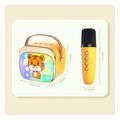 lamtech bt54 rgb kid karaoke speaker yellow with mic tigronie lam980237 extra photo 2