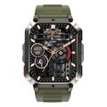 blackview multi funct smartwatch with flashlight compass bt call health management green w70pro g extra photo 1