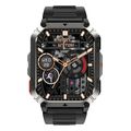 blackview multi function smartwatch with flashlight compass bt callhealth management black w70pro  extra photo 1
