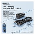 remax rcc236 12w 3 in 1 car charger cable extra photo 2