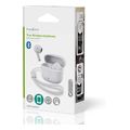 nedis hpbt2400wt fully wireless bluetooth earphones built in microphone voice control support white extra photo 2