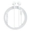 qcy lh1 white wired semi ear earphones w mic ios android type c 115m cable 20 20khz extra photo 1
