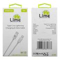 lime lcl03 leyko kalodio usb type c se lightning long 40a 1m gia fortisi kai dedomena 30w extra photo 2