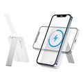 forever macs 100 magnetic wireless charging station with power bank white 5in1 extra photo 2