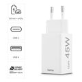 hama fast charger 1x usb c 1x usb a mini charger pd 45 w white extra photo 7