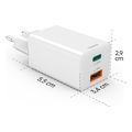 hama fast charger 1x usb c 1x usb a mini charger pd 45 w white extra photo 8