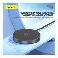 wireless charger magnetic mini foneng w03 15w with stand cable 1m black extra photo 2