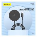 wireless charger magnetic mini foneng w03 15w with stand cable 1m black extra photo 3