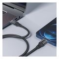 xo nb q291a braided cable lightning to type c black color extra photo 1