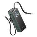 ecoflow rapid power bank green 25000mah 170w 100w built in and retractable cables extra photo 1
