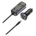 baseus car charger backseatpal l1 110w 3a 3 x usb a 3 x type c black c00081100121 00 extra photo 3
