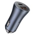 baseus car charger golden contactor 40w 3a 1 x usb a 1 x type c with lightning cable grey extra photo 5