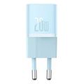 baseus wall charger gan mini 1c 20w 3a 1 x type c blue ccgn050103 extra photo 3