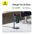 baseus wireless charger orbit 2 pro 2in1 20w 167a grey extra photo 5
