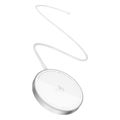 baseus wireless charger simple mini4 air 15w 167a white silver extra photo 1