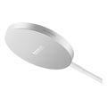 baseus wireless charger simple mini4 air 15w 167a white silver extra photo 2