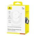 baseus wireless charger simple mini4 air 15w 167a white silver extra photo 4