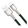 baseus cafule metal series 18w 24a usb a to lightning cable 2m green extra photo 1