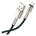 baseus cafule metal series 18w 24a usb a to lightning cable 2m green extra photo 5