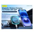 universal wireless car vent holder magnetic foneng cp128 with wireless charging light 15w black extra photo 2