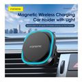 universal wireless car vent holder magnetic foneng cp128 with wireless charging light 15w black extra photo 3