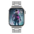 colmi smartwatch p80 183 ips with heart rate silver metal strap extra photo 1