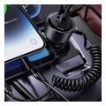 yesido y57 car charger 50w 3a 1 x usb a 1 x usb c with lightning cable black extra photo 4