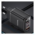 yesido yc69 display 30w 3a wall charger 1 x usb a 2 x usb c black extra photo 4