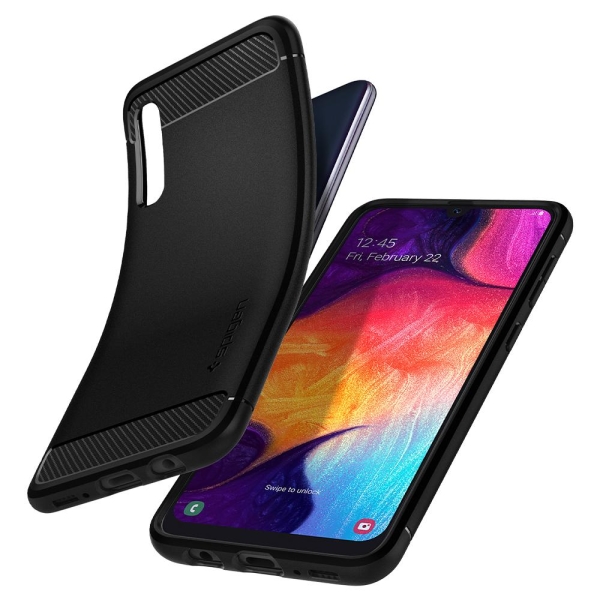 Spigen Rugged Armor Back Cover Case For Samsung Galaxy A50 Black Θηκη