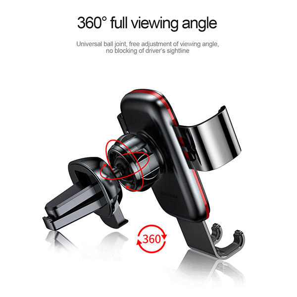 Baseus Metal AGE Gravity CAR Mount AIR Outlet Version Black Βασεις