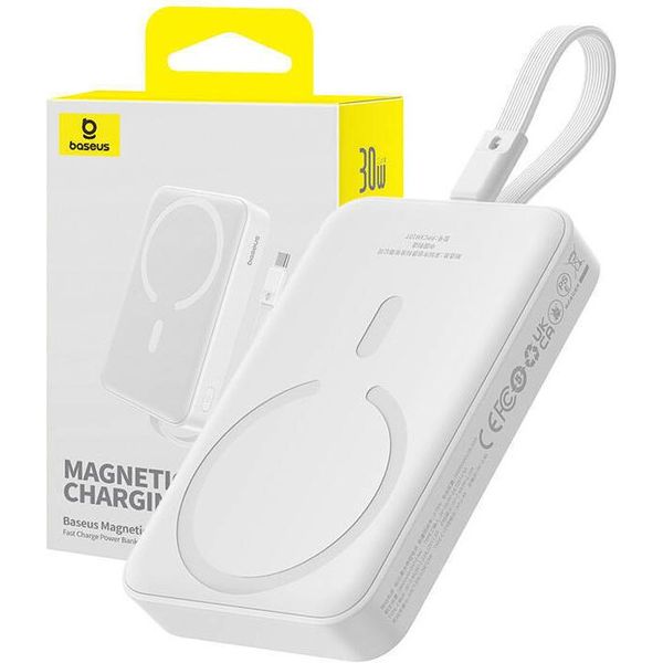 Baseus Powerbank Magnetic Mini 10000mAh 30W - Ricarica Veloce MagSafe - Bianco
