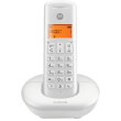 motorola e201 cordless phone with call block do not disturb white photo