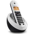 motorola c601 single digital cordless phone white photo