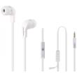 qoltec 50801 in ear headphones with microphone white photo
