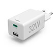 hama 201691 fast charger 1x usb c 1x usb a pd qualcomm mini charger 32w wht photo