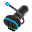 forever cc 02 dual usb car charger 3a with cable lightning photo