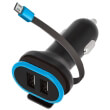 forever cc 02 dual usb car charger 3a with cable microusb photo